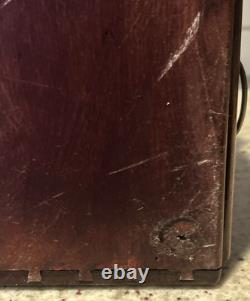 VTG Antique 4 Drawer Dovetailed Wood Card Catalog Index Counter Cabinet READ