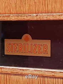 VTG Barber Tattoo Medical Sterilizer Wood Cabinet Shelf Vanity Storage Table