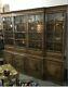 Vtg Chinoiserie Breakfront With Hidden Desk Union National Furniture Wall Unit