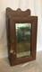 Vtg Chocolate 11x23 Wood Wall Mounted Medicine Cabinet Old Cupboard 1550-25b