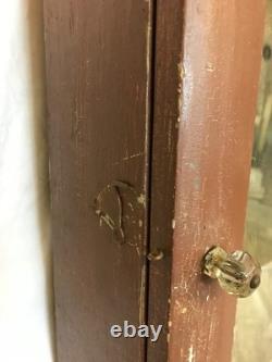 VTG Chocolate 11x23 Wood Wall Mounted Medicine Cabinet Old Cupboard 1550-25B