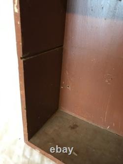 VTG Chocolate 11x23 Wood Wall Mounted Medicine Cabinet Old Cupboard 1550-25B