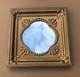 Vtg Decorative Salvaged Tin Ceiling Gold 23 Sq. Thick Metal Mirror Old 1613-25b