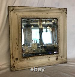 VTG Decorative Salvaged Tin Ceiling Shabby 23 SQ. Tan Metal Mirror Chic 784-25B
