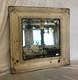 Vtg Decorative Salvaged Tin Ceiling Shabby 23 Sq. Tan Metal Mirror Chic 784-25b