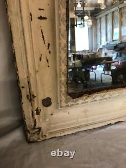 VTG Decorative Salvaged Tin Ceiling Shabby 23 SQ. Tan Metal Mirror Chic 784-25B