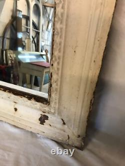 VTG Decorative Salvaged Tin Ceiling Shabby 23 SQ. Tan Metal Mirror Chic 784-25B