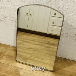 VTG Medicine Cabinet Mirror Arched Chrome Frame MCM Mid Century Hall-Mack 28.5