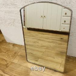 VTG Medicine Cabinet Mirror Arched Chrome Frame MCM Mid Century Hall-Mack 28.5