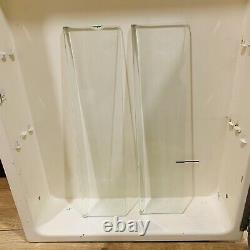 VTG Medicine Cabinet Mirror Arched Chrome Frame MCM Mid Century Hall-Mack 28.5