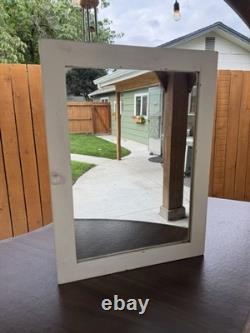 VTG Shabby 16x12 Wood Wall Mounted Medicine Cabinet Mirror Chic Old Cupboard