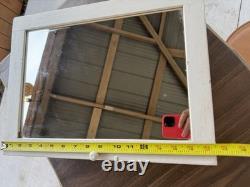 VTG Shabby 16x12 Wood Wall Mounted Medicine Cabinet Mirror Chic Old Cupboard