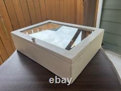 VTG Shabby 16x12 Wood Wall Mounted Medicine Cabinet Mirror Chic Old Cupboard
