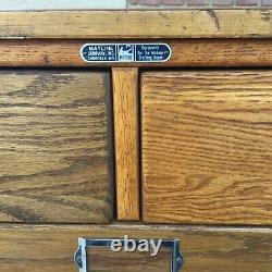 VTG Wood Mayline Oak Flat Files/Map Drawers 4 Sections-20 Dr. Mid Century Modern