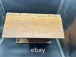 VTG Wood Vanity Cabinet Shelf Towel Bar Wall Hanging Bathroom Carved Antique GUC