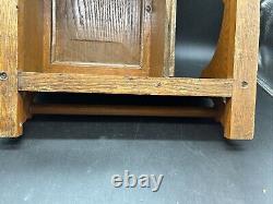 VTG Wood Vanity Cabinet Shelf Towel Bar Wall Hanging Bathroom Carved Antique GUC