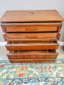 Vaughan Bassett Mid Century Modern Highboy Dresser 4 Drawers