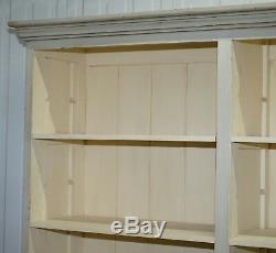 Very Large Shaker Kitchen Haberdashery Cupboard Dresser Bookcase Panelled Oak