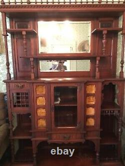 Victorian Aesthetic Movement Cherry Display Cabinet