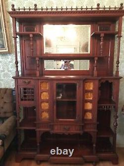 Victorian Aesthetic Movement Cherry Display Cabinet