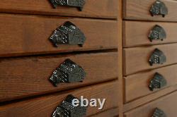 Victorian Antique Ash 26 Drawer Map, Document, Jewelry or Collector File #40853