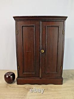 Victorian Antique Miniature Wardrobe Cabinet in Walnut w Original Finish