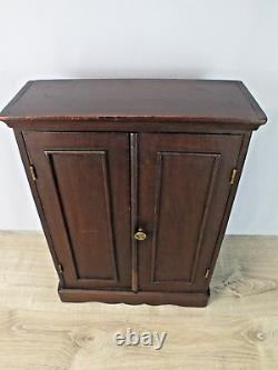 Victorian Antique Miniature Wardrobe Cabinet in Walnut w Original Finish