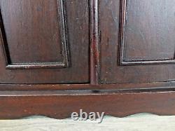 Victorian Antique Miniature Wardrobe Cabinet in Walnut w Original Finish