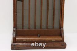 Victorian Antique Oak Roll Top General Store Spool Cabinet #56086