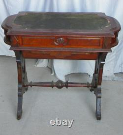 Victorian Antique Walnut Sewing Table Storage Cabinet