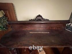 Victorian Curio cabinet clawed feet, Curved Glass (PU In Atlanta) SOLD AS IS