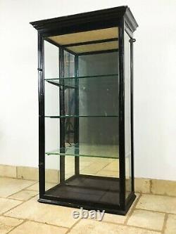 Victorian Ebonised Mirror Back Shop Display Cabinet. Circa1890s