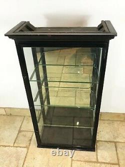 Victorian Ebonised Mirror Back Shop Display Cabinet. Circa1890s