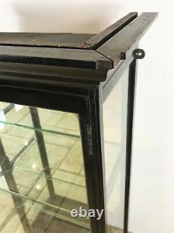 Victorian Ebonised Mirror Back Shop Display Cabinet. Circa1890s