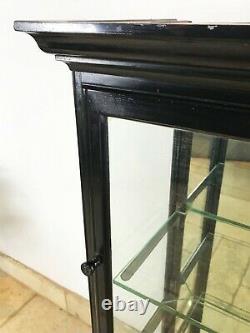 Victorian Ebonised Mirror Back Shop Display Cabinet. Circa1890s