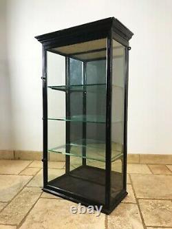 Victorian Ebonised Mirror Back Shop Display Cabinet. Circa1890s