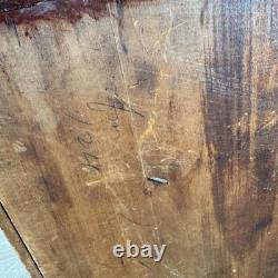 Victorian Farmhouse Antique Oak Medicine or Jewelry Chest Corner 19 Tall