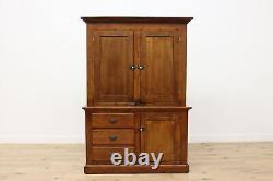 Victorian Farmhouse Antique Pine Cupboard Pantry Cabinet #53105