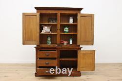 Victorian Farmhouse Antique Pine Cupboard Pantry Cabinet #53105