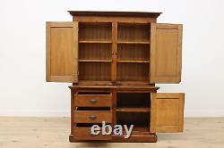 Victorian Farmhouse Antique Pine Cupboard Pantry Cabinet #53105