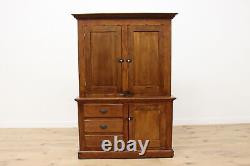 Victorian Farmhouse Antique Pine Cupboard Pantry Cabinet #53105