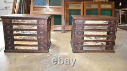 Victorian J P Coats Spool Cabinets, A Pair