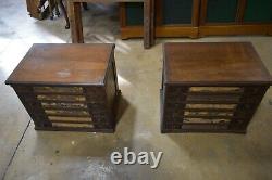 Victorian J P Coats Spool Cabinets, A Pair