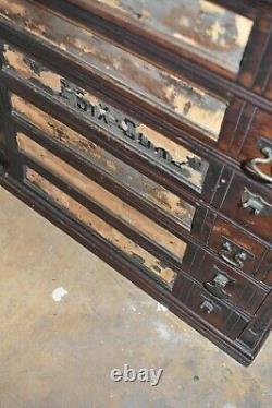 Victorian J P Coats Spool Cabinets, A Pair