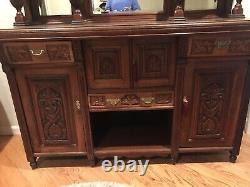 Victorian Mahogany Breakfront Cabinet