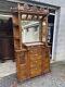 Victorian Oak Barber Shop Cabinet