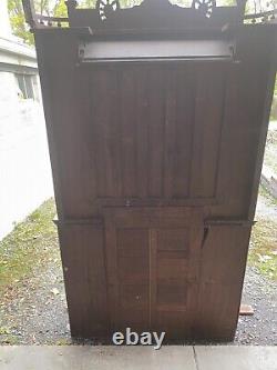 Victorian Oak Barber Shop Cabinet