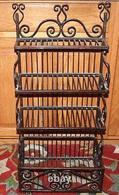 Victorian Style Bakers Rack Miniature Size Bakers Rack 4 Shelves Scroll Designs