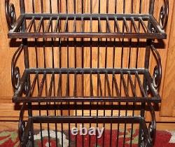 Victorian Style Bakers Rack Miniature Size Bakers Rack 4 Shelves Scroll Designs