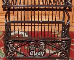 Victorian Style Bakers Rack Miniature Size Bakers Rack 4 Shelves Scroll Designs